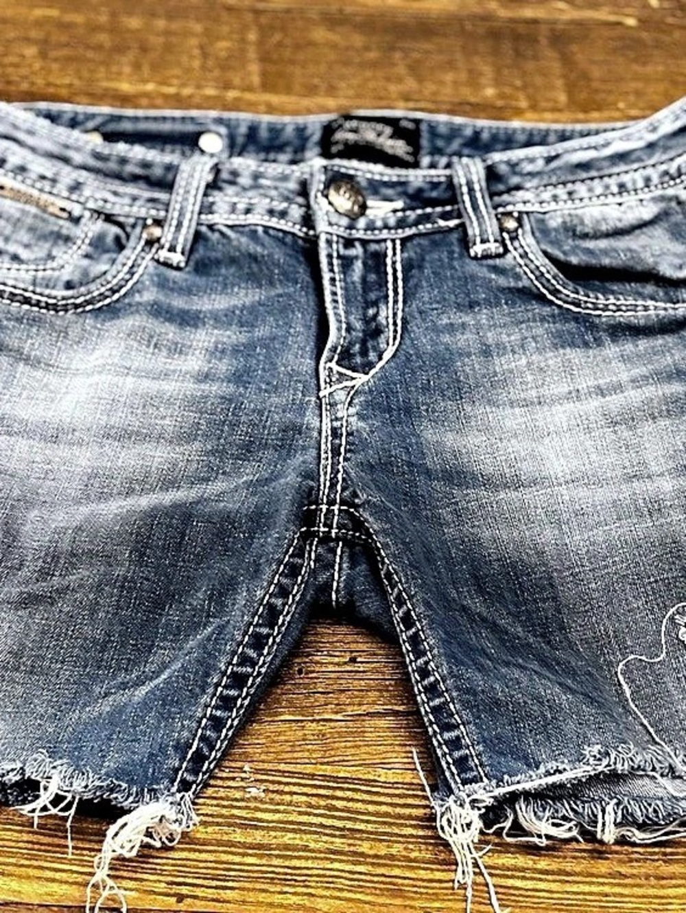 Express ReRock for Express Denim Cut-Off Shorts ReRock Denim Cut-Off Jean Shorts
